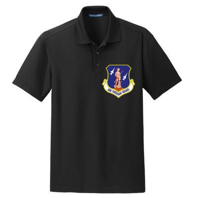 Air National Guard Military Veteran Patriotic Dry Zone Grid Polo