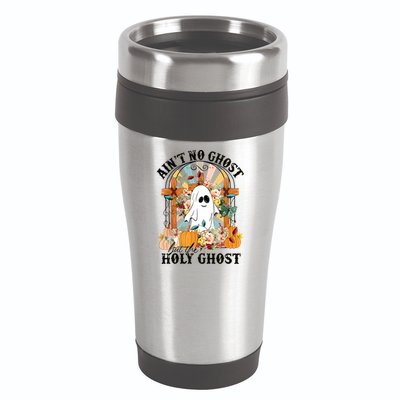 Aint No Ghost But The Holy Ghost Ghost Christian Halloween 16oz Travel Tumbler