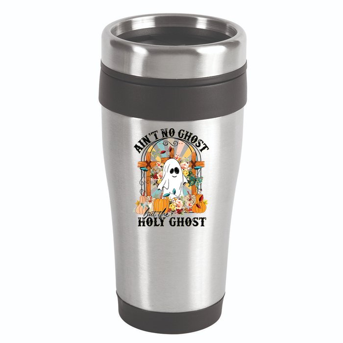 Aint No Ghost But The Holy Ghost Ghost Christian Halloween 16oz Travel Tumbler