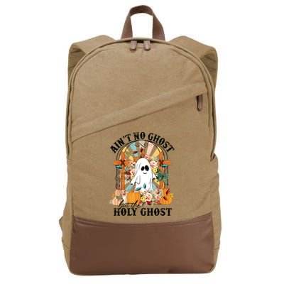 Aint No Ghost But The Holy Ghost Ghost Christian Halloween Cotton Canvas Backpack