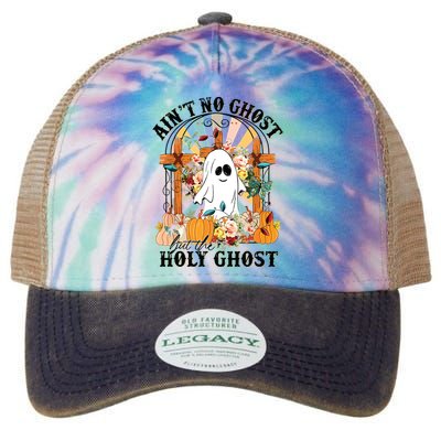 Aint No Ghost But The Holy Ghost Ghost Christian Halloween Legacy Tie Dye Trucker Hat