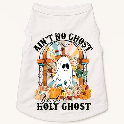 Aint No Ghost But The Holy Ghost Ghost Christian Halloween Doggie Tank