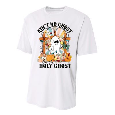 Aint No Ghost But The Holy Ghost Ghost Christian Halloween Performance Sprint T-Shirt