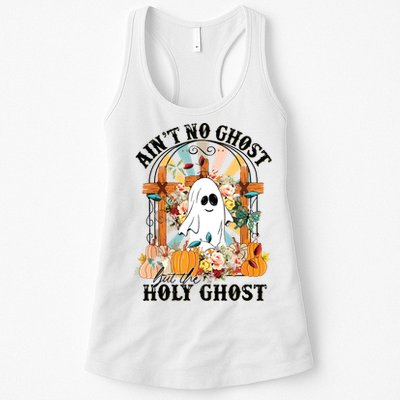 Aint No Ghost But The Holy Ghost Ghost Christian Halloween Womens Tank Top