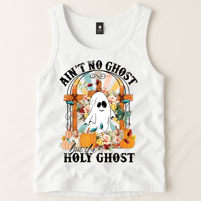 Aint No Ghost But The Holy Ghost Ghost Christian Halloween Tank Top