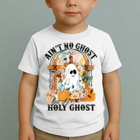 Aint No Ghost But The Holy Ghost Ghost Christian Halloween Toddler T-Shirt