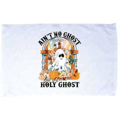 Aint No Ghost But The Holy Ghost Ghost Christian Halloween Microfiber Hand Towel