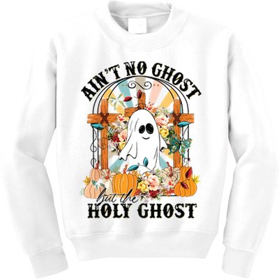 Aint No Ghost But The Holy Ghost Ghost Christian Halloween Kids Sweatshirt