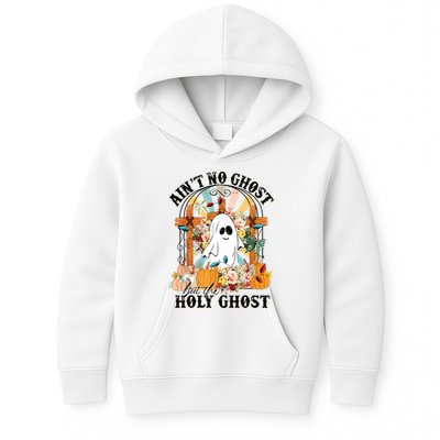 Aint No Ghost But The Holy Ghost Ghost Christian Halloween Kids Hoodie