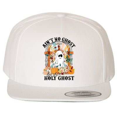 Aint No Ghost But The Holy Ghost Ghost Christian Halloween Wool Snapback Cap