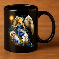 Angel With Baby Jesus 11oz C Handle Ceramic Mug