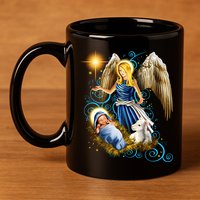 Angel With Baby Jesus 11oz C Handle Ceramic Mug