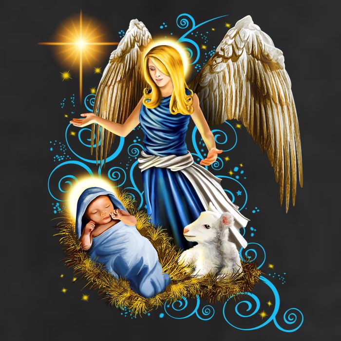 Angel With Baby Jesus 11oz C Handle Ceramic Mug