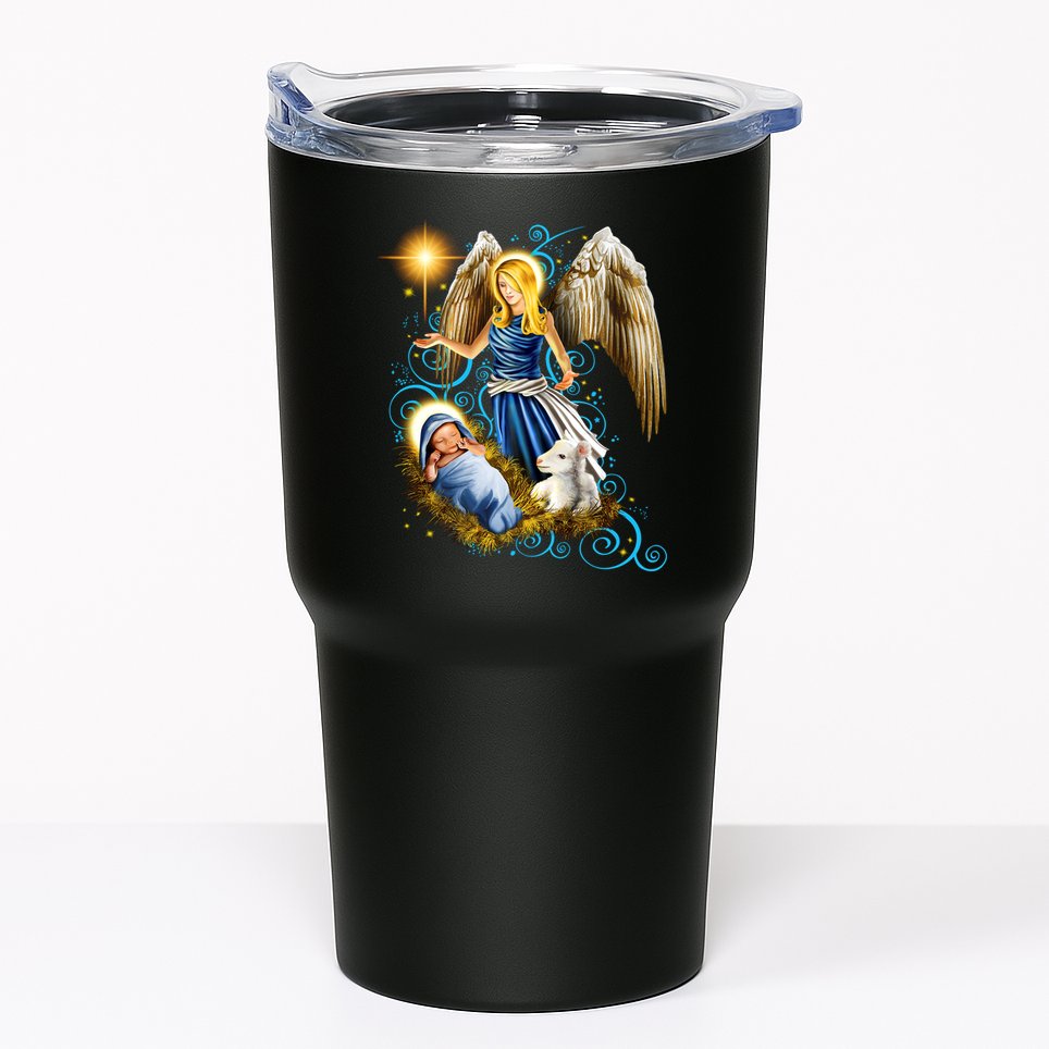 Angel With Baby Jesus Tumbler