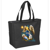 Angel With Baby Jesus Zip Tote Bag