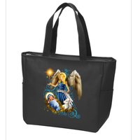 Angel With Baby Jesus Zip Tote Bag