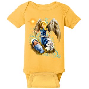 Angel With Baby Jesus Baby Bodysuit