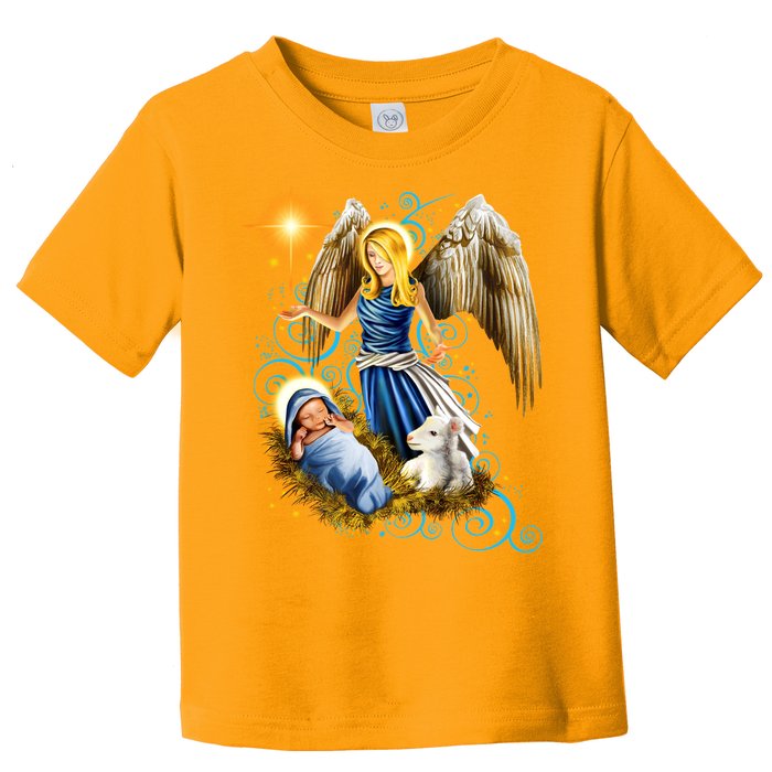 Angel With Baby Jesus Toddler T-Shirt