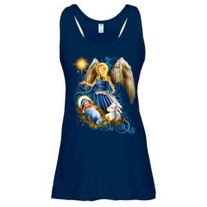 Angel With Baby Jesus Ladies Essential Flowy Tank