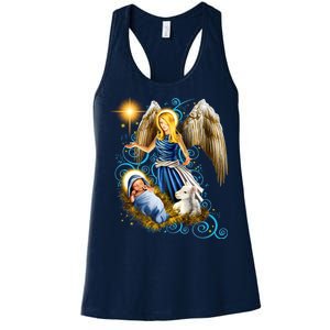 Angel With Baby Jesus Women's Racerback Tank