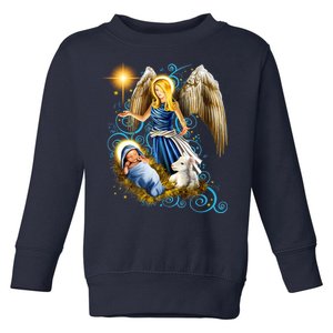 Angel With Baby Jesus Toddler Sweatshirt