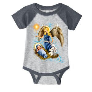 Angel With Baby Jesus Infant Baby Jersey Bodysuit