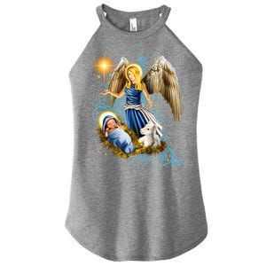 Angel With Baby Jesus Women's Perfect Tri Rocker Tank