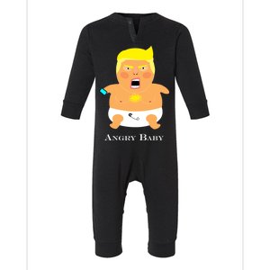 Angry Baby Trump Infant Fleece One Piece