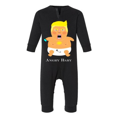 Angry Baby Trump Infant Fleece One Piece