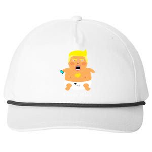 Angry Baby Trump Snapback Five-Panel Rope Hat