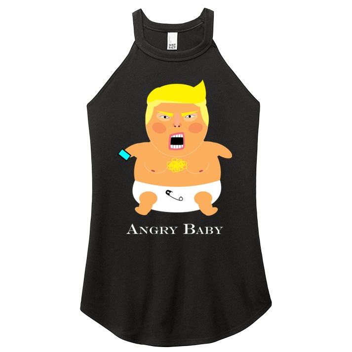Angry Baby Trump Women's Perfect Tri Rocker Tank