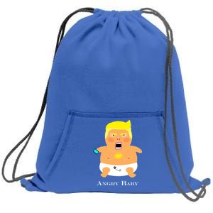 Angry Baby Trump Sweatshirt Cinch Pack Bag