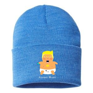 Angry Baby Trump Sustainable Knit Beanie