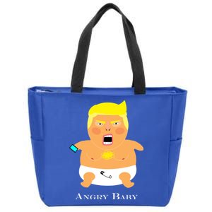 Angry Baby Trump Zip Tote Bag