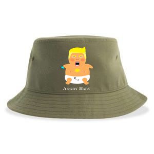 Angry Baby Trump Sustainable Bucket Hat