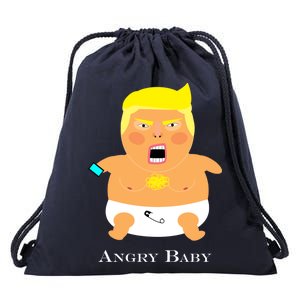 Angry Baby Trump Drawstring Bag