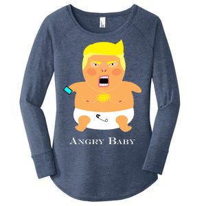 Angry Baby Trump Women's Perfect Tri Tunic Long Sleeve Shirt