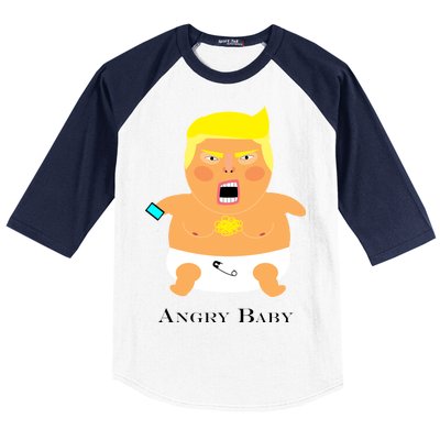 Angry Baby Trump Baseball Sleeve Shirt