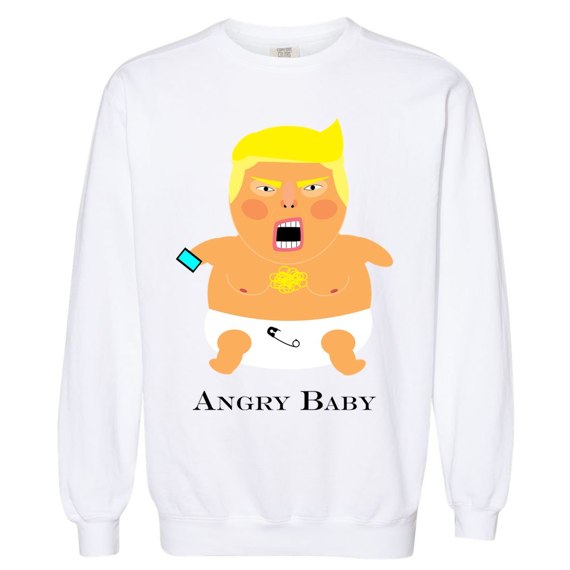 Angry Baby Trump Garment-Dyed Sweatshirt