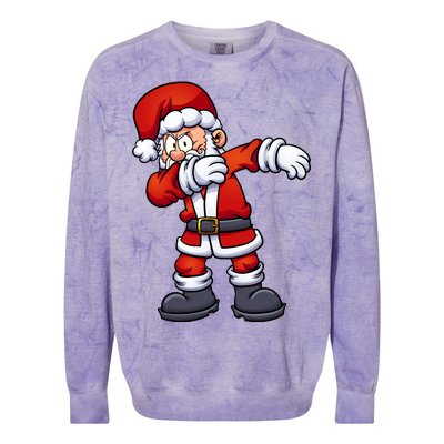 Angry Dabbing Santa Christmas Colorblast Crewneck Sweatshirt