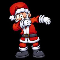 Angry Dabbing Santa Christmas Flexfit Unipanel Trucker Cap