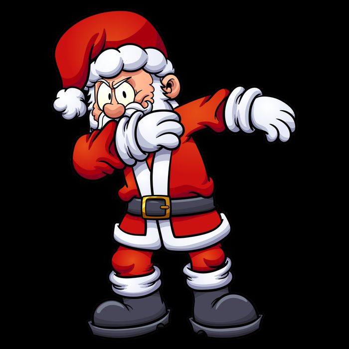 Angry Dabbing Santa Christmas Flexfit Unipanel Trucker Cap