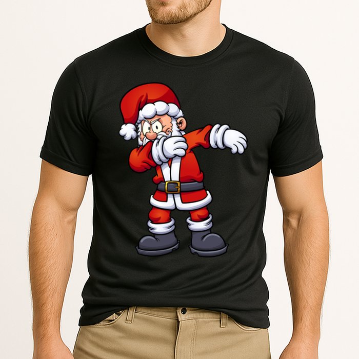 Angry Dabbing Santa Christmas Cooling Performance Crew T-Shirt