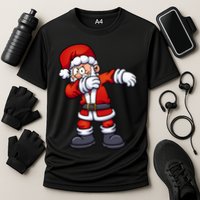 Angry Dabbing Santa Christmas Cooling Performance Crew T-Shirt