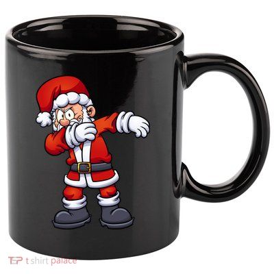 Angry Dabbing Santa Christmas 11oz C Handle Ceramic Mug