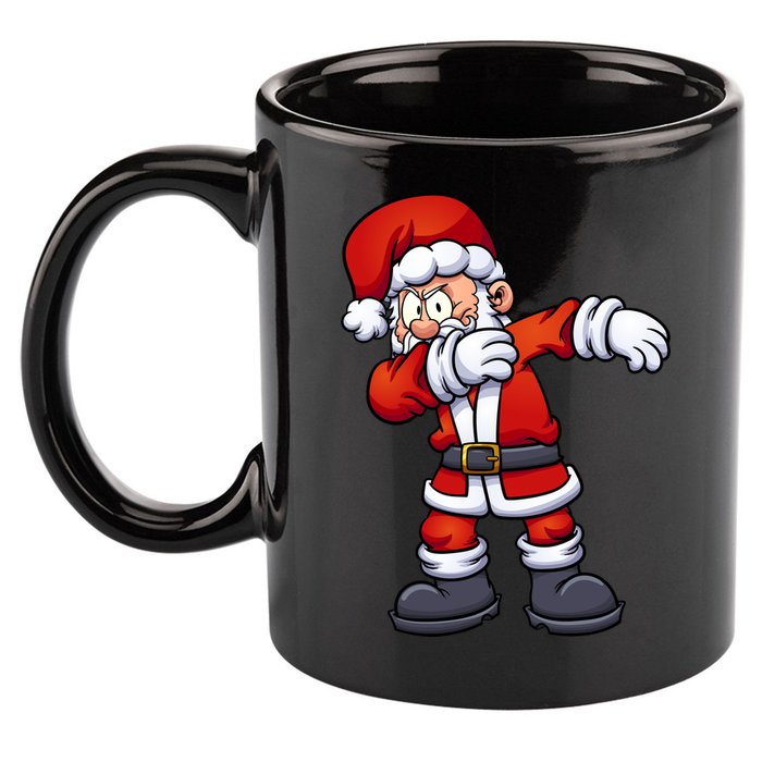 Angry Dabbing Santa Christmas 11oz C Handle Ceramic Mug