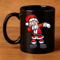 Angry Dabbing Santa Christmas 11oz C Handle Ceramic Mug