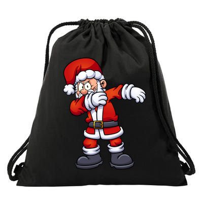 Angry Dabbing Santa Christmas Drawstring Bag