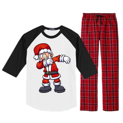 Angry Dabbing Santa Christmas Raglan Sleeve Pajama Set