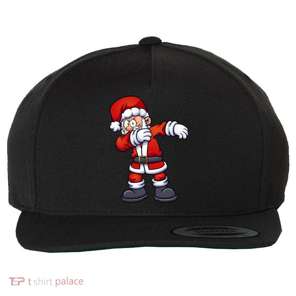 Angry Dabbing Santa Christmas Wool Snapback Cap